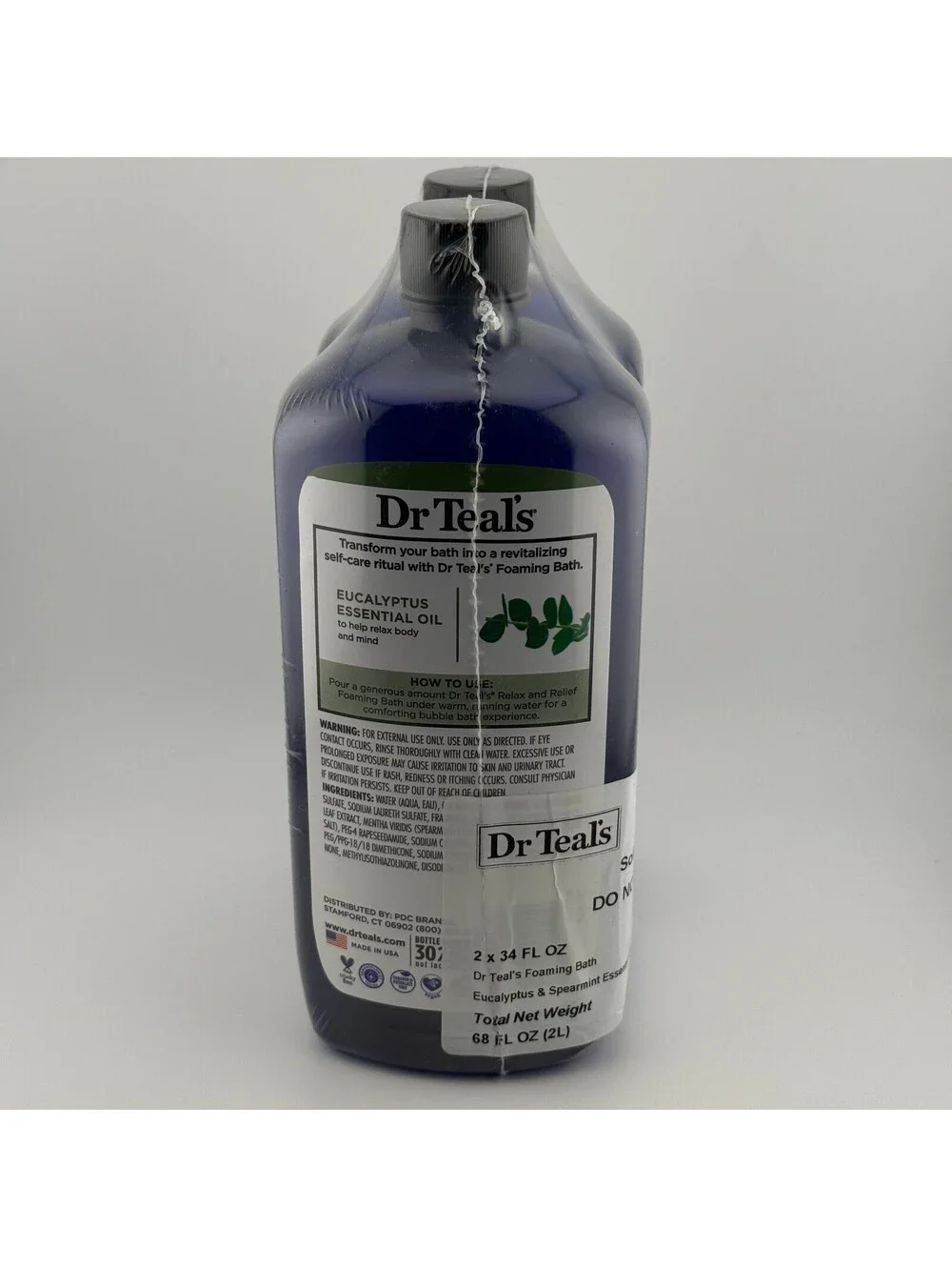 Dr Teal's Foaming Bath Eucalyptus & Spearmint Epsom Salt 34 oz 2 Pack